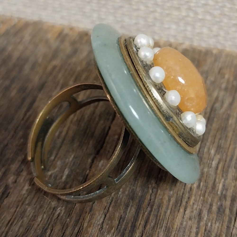 Jade Disc Ring - image 3